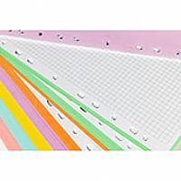 Papier de cahier de feuilles mobiles de ligne réglée de 200 feuilles avec des pages colorées - LL01