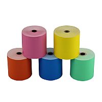 Rollos de papel térmico impreso amarillo de 80 mm x 75 mm al por mayor - T807502