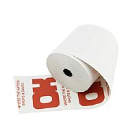 80mm x 75mm pre-printed cash register paper - T807501